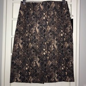 Brand New Alex & Olivia Snake Skin Print Skirt
